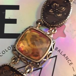 Vintage lucite boho Betsey Johnson bracelet B35 floral butterfly gypsy glam new